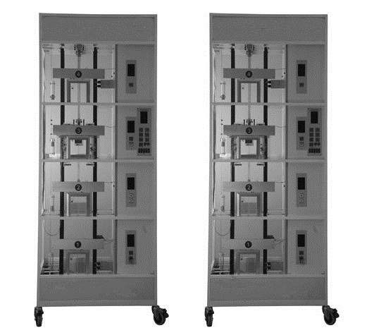 双联四层透明仿真教学电梯实训装置