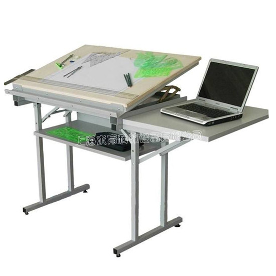 固定式绘图桌配放置计算机桌板