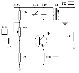 单级单调谐放大器实验原理图